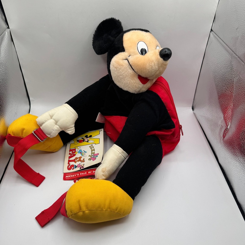 Disney Mickey Mouse Plush Backpack Mickey's Pals Dover Vintage with Tags
